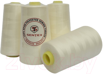 Набор швейных ниток Sentex 100% полиэстер 50/2 5000 ярдов 1001 (4шт)