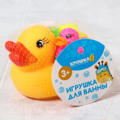 Набор игрушек для ванной Крошка Я Цветные уточки / 7100185