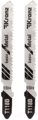Изображение товара Набор пильных полотен Kranz T118B По металлу 76мм 12 зубьев 3-6мм / KR-92-0313 (2шт)