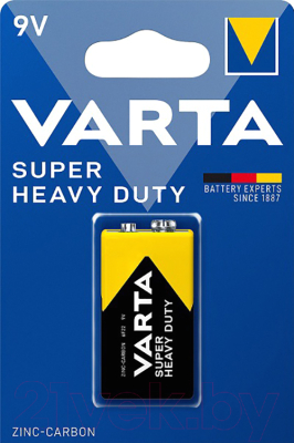 Батарейка Varta Super Heavy Duty 6F22 9V 1BL