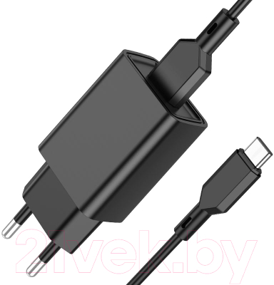 Зарядное устройство сетевое Borofone BA68A Glacier + кабель AM-Type-C (1м, черный)