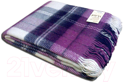 Изображение товара Плед Vladi Эльф 170x210 / 02-04 (белый/фуксия/сливовый)