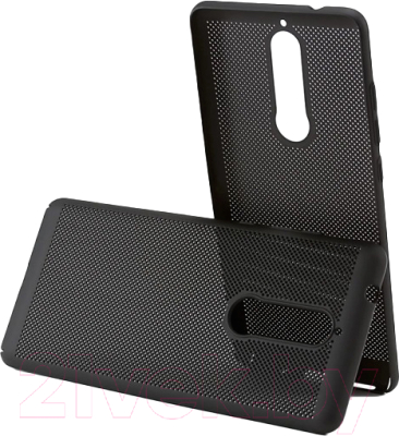 Чехол-накладка Case Matte Natty для Nokia 5.1 2018 (черный матовый)