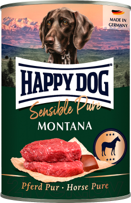 Влажный корм для собак Happy Dog Sensible Pure Montana Конина / 61074 (800г)