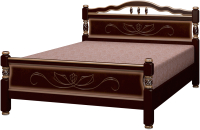 Односпальная кровать Bravo Мебель Эрика 5 90x200 с тонировкой (орех темный) - 
