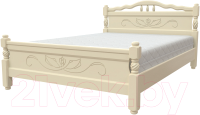 Односпальная кровать Bravo Мебель Эрика 5 90x200 (слоновая кость)