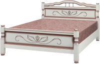Двуспальная кровать Bravo Мебель Эрика 5 160x200 (дуб молочный) - 