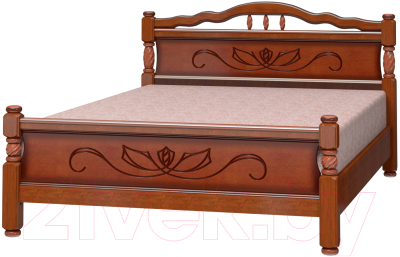 Двуспальная кровать Bravo Мебель Эрика 5 160x200 (орех)