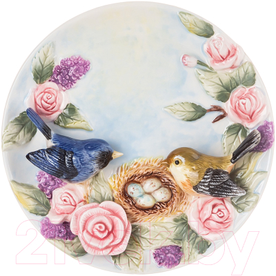 Декоративная тарелка Lefard Птицы на ветке / 59-710