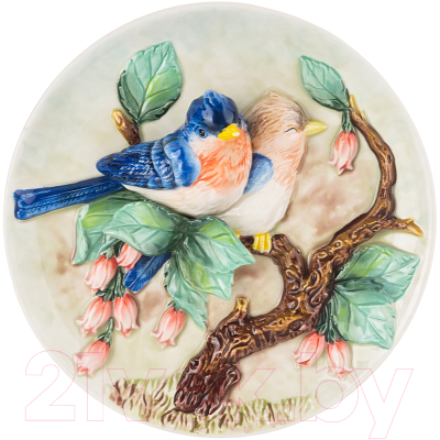 Декоративная тарелка Lefard Птицы на ветке / 59-712