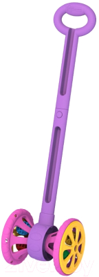 Игрушка-каталка Нордпласт С шариками / 760 (фиолетовый/розовый)