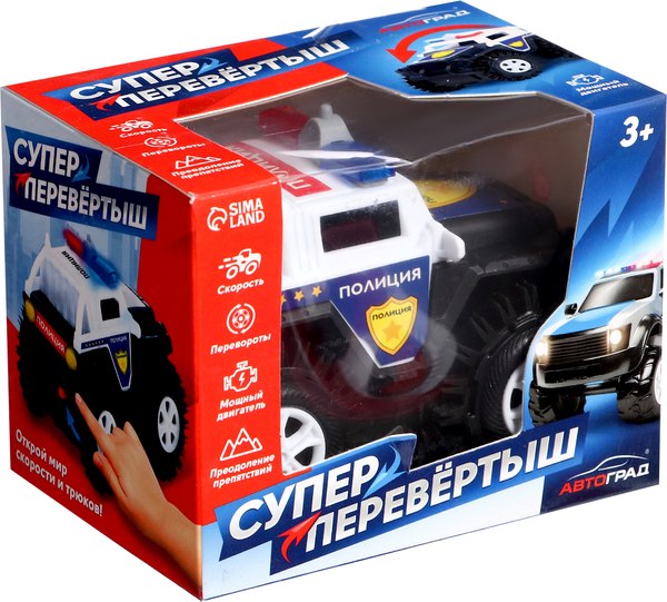 Автомобиль игрушечный Автоград Полиция / 7652105 (черный)