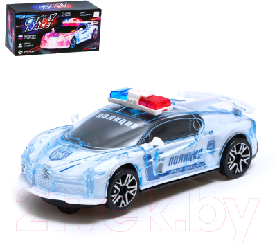 Автомобиль игрушечный Автоград Crazy race, полиция / 7667649 (белый)