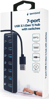 Изображение товара USB-хаб Gembird UHB-U3P7P-01