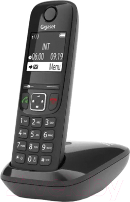 Беспроводной телефон Gigaset AS690 RUS SYS / S30852-H2816-S301 (черный)