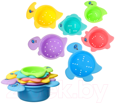 Набор игрушек для ванной Крошка Я Динозаврики - стаканчики / 7038960