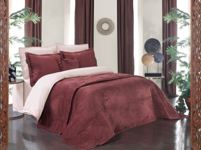 Набор текстиля для спальни Sarev Luxury Евро / Y954 CLARA v2/Bordo