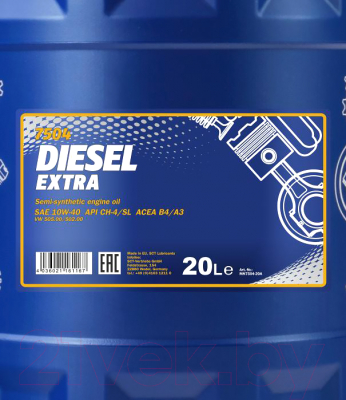 Моторное масло Mannol Diesel Extra 10W40 CH-4/SL / MN7504-20 (20л)