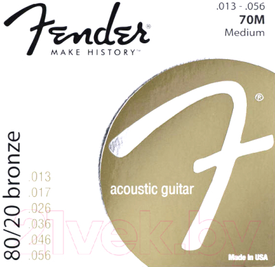Струны для акустической гитары Fender 70M 13-56