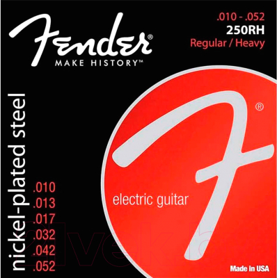 Струны для электрогитары Fender 250RH Nps Ball End 10-52