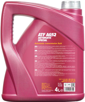 Трансмиссионное масло Mannol ATF AG52 Automatic Special / MN8211-4 (4л)