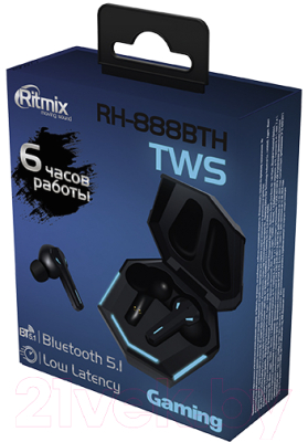 Беспроводные наушники Ritmix RH-888BTH TWS (черный)