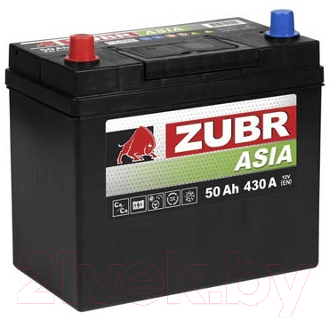 Автомобильный аккумулятор Zubr Premium Asia L+ (50 А/ч)