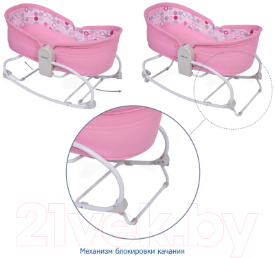 Детская кровать-трансформер Simplicity Elite 3 в 1 3010 (Pink Circles)
