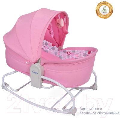 Детская кровать-трансформер Simplicity Elite 3 в 1 3010 (Pink Circles)