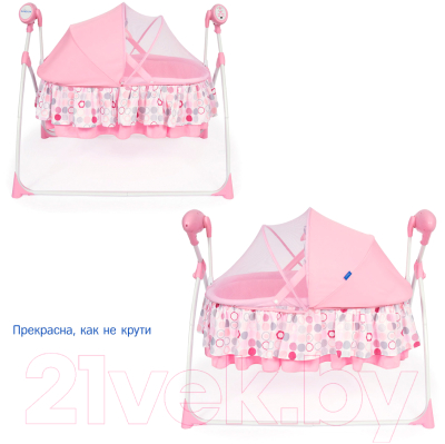 Детская кроватка Simplicity Auto 3020 (Pink Circles)