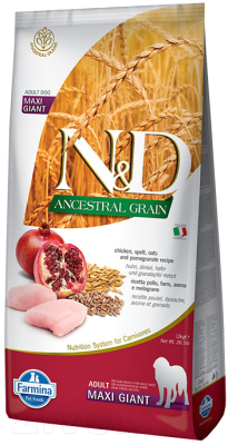 Сухой корм для собак Farmina N&D Low Grain Chicken & Pomegranate Adult Giant Maxi (12кг)