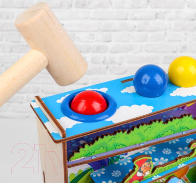 Развивающий игровой набор WoodLand Toys Горки. Полянка / 4966411