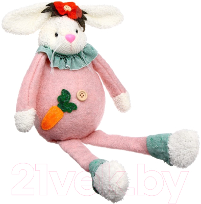 Мягкая игрушка Sima-Land Зайка с морковкой / 7642188