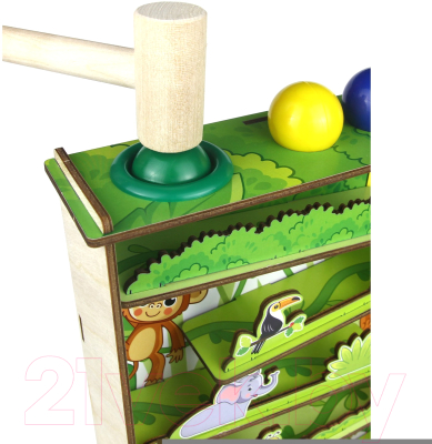 Развивающий игровой набор WoodLand Toys Горки. Джунгли / 4966410