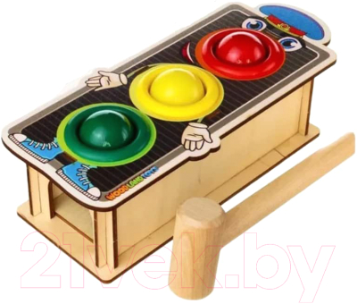 Развивающий игровой набор WoodLand Toys Светофор с молотком / 3634556
