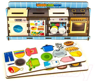 Развивающий игровой набор WoodLand Toys Комодик. Бытовая техника / 4624168