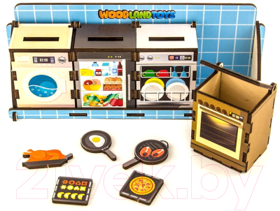 Развивающий игровой набор WoodLand Toys Комодик. Бытовая техника / 4624168