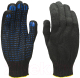 Перчатки защитные No Brand 10 класс ПВХ-точка х/б 180текс E400084 (10пар, черный) - 