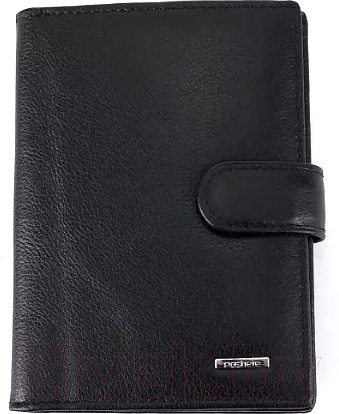 Обложка на паспорт Poshete 852-317-4K-BLK (черный)