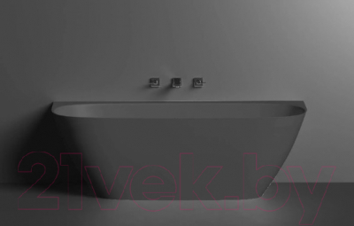 Ванна из искусственного мрамора Umy Home Side 170x80 / UG10611RF (U-Coat, черный глянцевый)