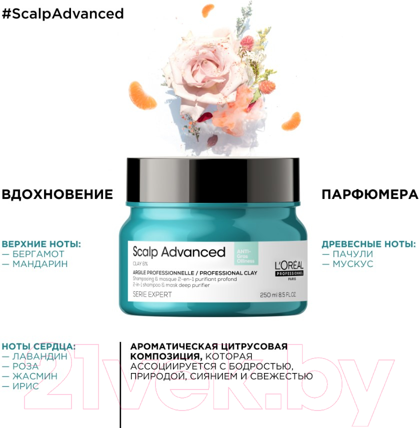 Шампунь для волос L'Oreal Professionnel Scalp A-Oily