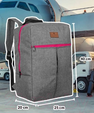 Рюкзак Peterson PTN PP-GRAY-PINK (серый/розовый)