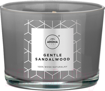 Свеча Aroma Home Scented Candle Gentle Sandalwood Ароматическая (115г)