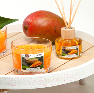 Свеча Aroma Home Scented Candle Mango Ароматическая (115г)