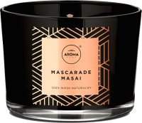 Свеча Aroma Home Scented Candle Mascarade Masai Ароматическая (115г) - 