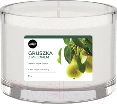 Свеча Aroma Home Scented Candle Pear And Melon Ароматическая (115г)