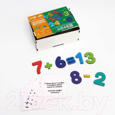Развивающий игровой набор Лесная мастерская Веселая математика. Обучающие магниты / 7860260