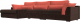 Диван угловой Лига Диванов Пекин Long левый (микровельвет коричневый/подушки микровельвет коралловый) - 