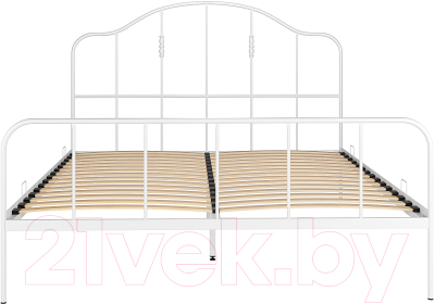 Двуспальная кровать Князев Мебель Афина АФН.160.200.Б (белый муар)