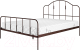 Полуторная кровать Князев Мебель Афина АФН.140.190.К (коричневый муар) - 